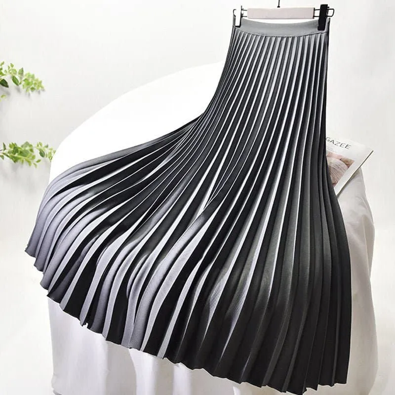 Pleated Skirt with Chiffon Liner