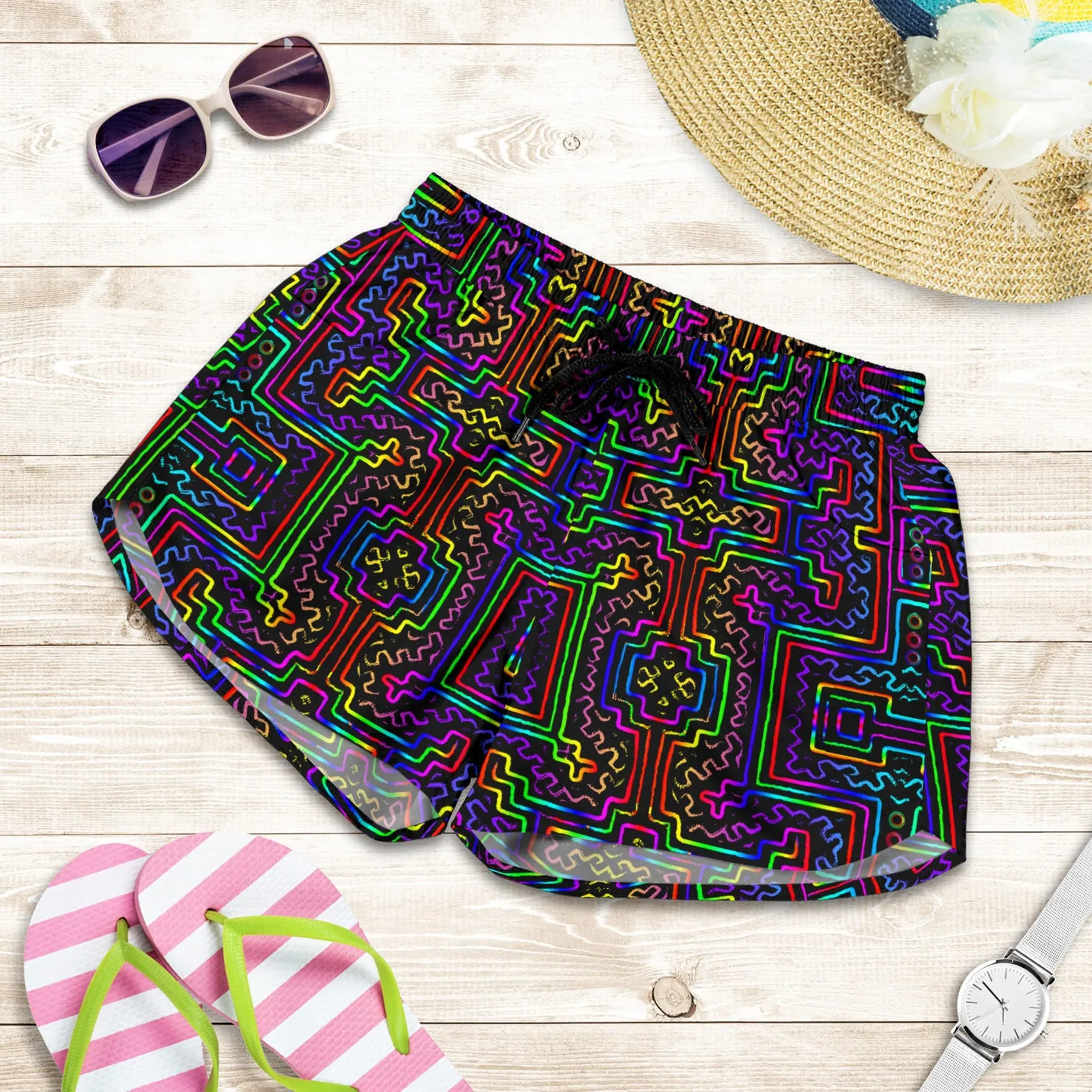 Prismatic Overlay Women's Shorts