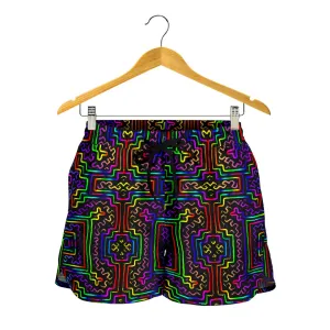 Prismatic Overlay Women's Shorts