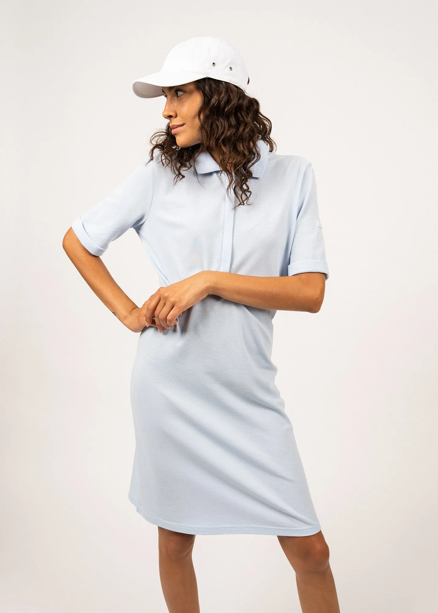 SHERYL - Cotton Polo Dress (LIGHT BLUE)