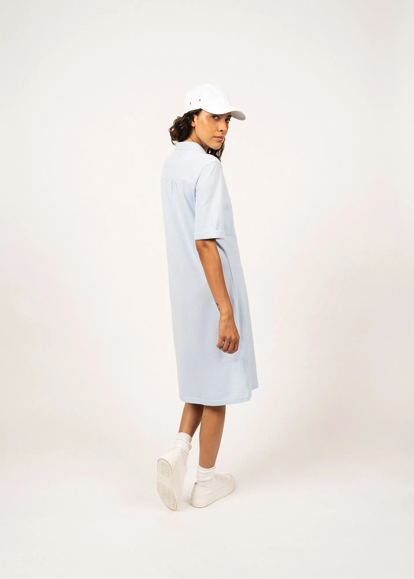 SHERYL - Cotton Polo Dress (LIGHT BLUE)