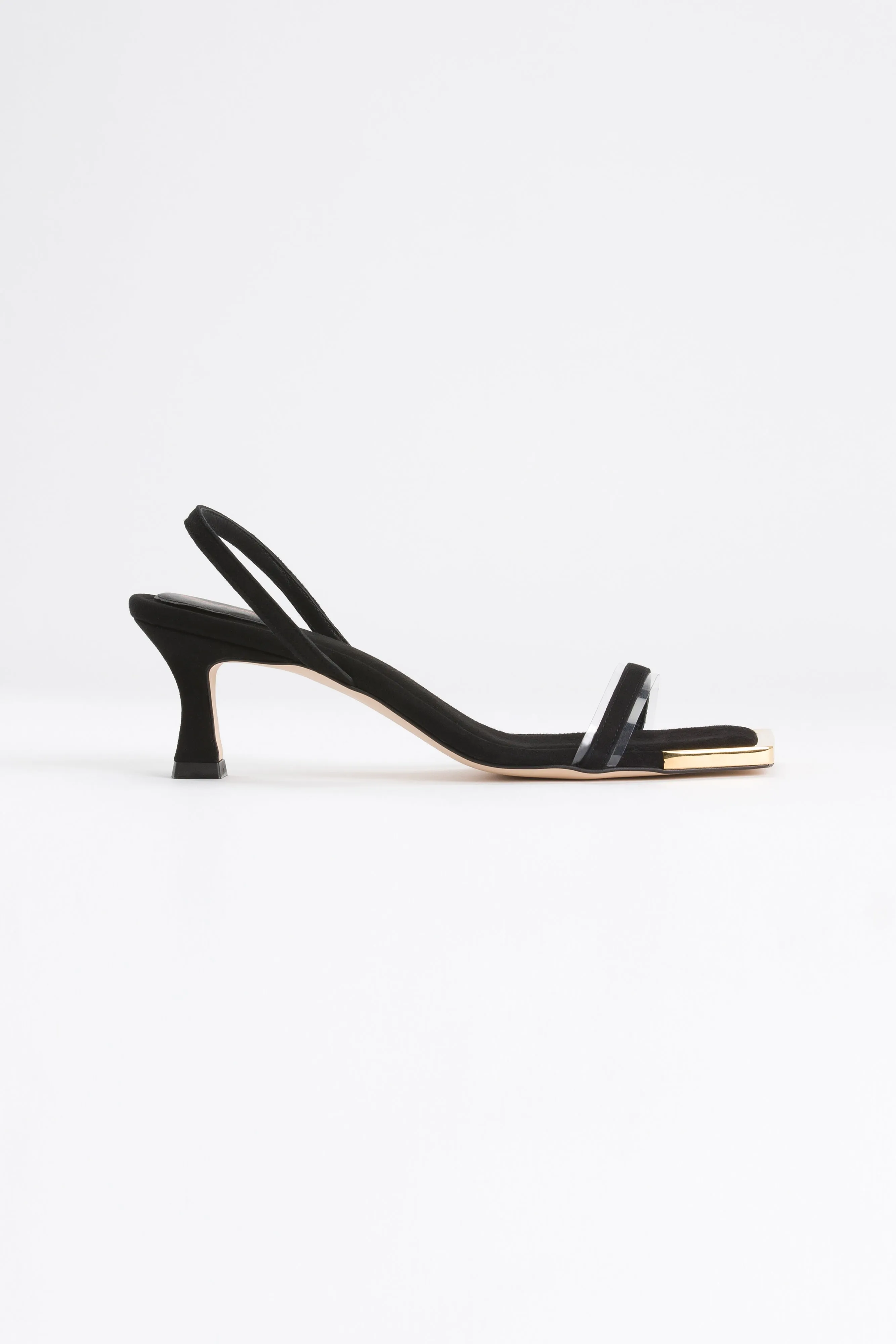 SQUARE TOE SLINGBACK | SUEDE BLACK001