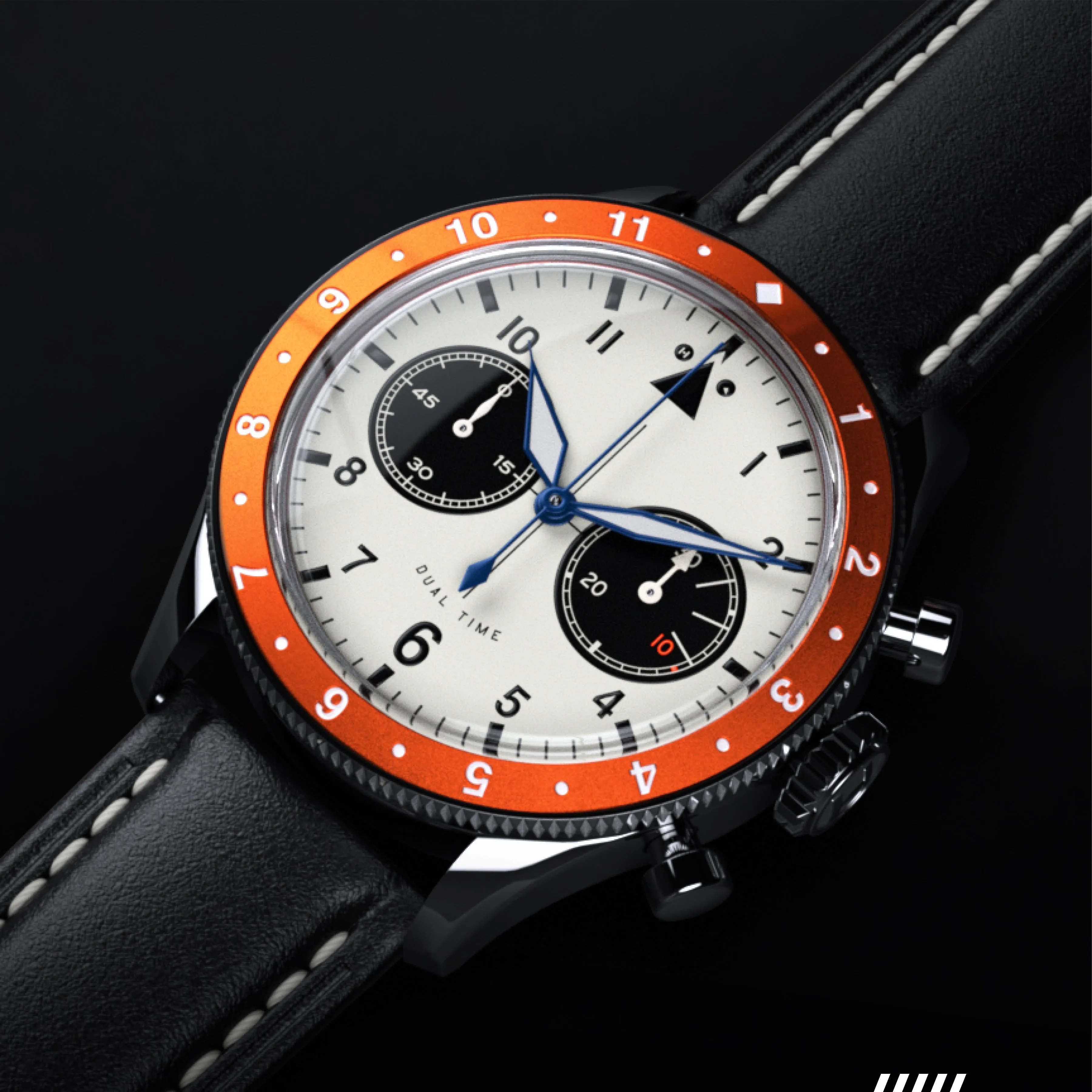 The Hawkeye Chronograph / Long Island Watch Special Collaboration (Orange Bezel)