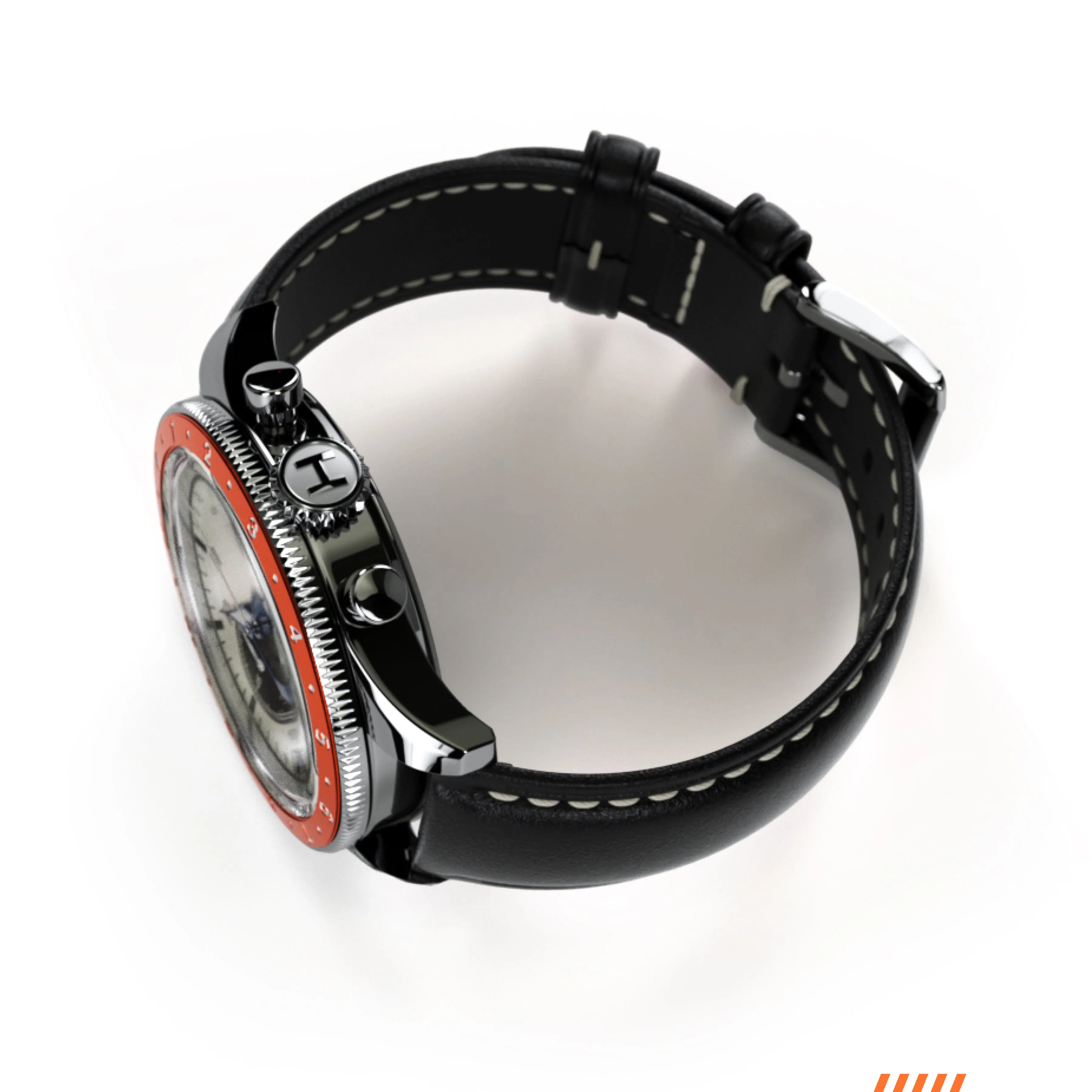 The Hawkeye Chronograph / Long Island Watch Special Collaboration (Orange Bezel)