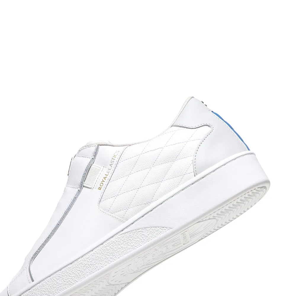 Women's Adelaide Lux White Gray Blue Leather Sneakers 92733-058