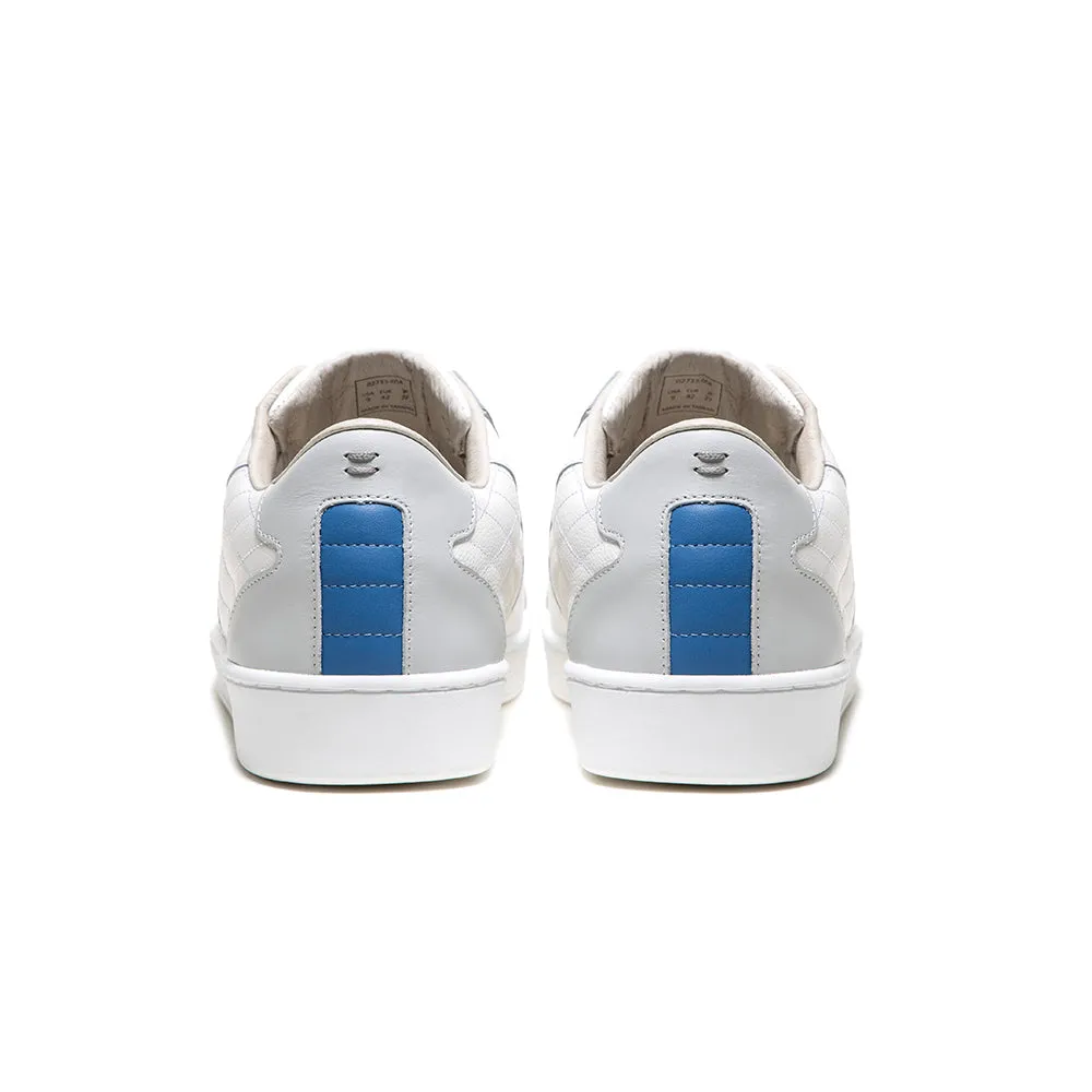 Women's Adelaide Lux White Gray Blue Leather Sneakers 92733-058