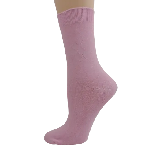 Women's Diamond Pattern Argyle Bamboo Crew Socks