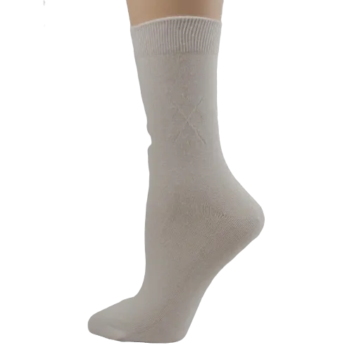 Women's Diamond Pattern Argyle Bamboo Crew Socks