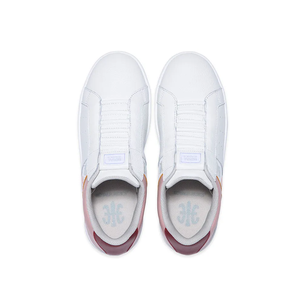 Women's Icon OG White Pink Red Logo Leather Sneakers 91933-012