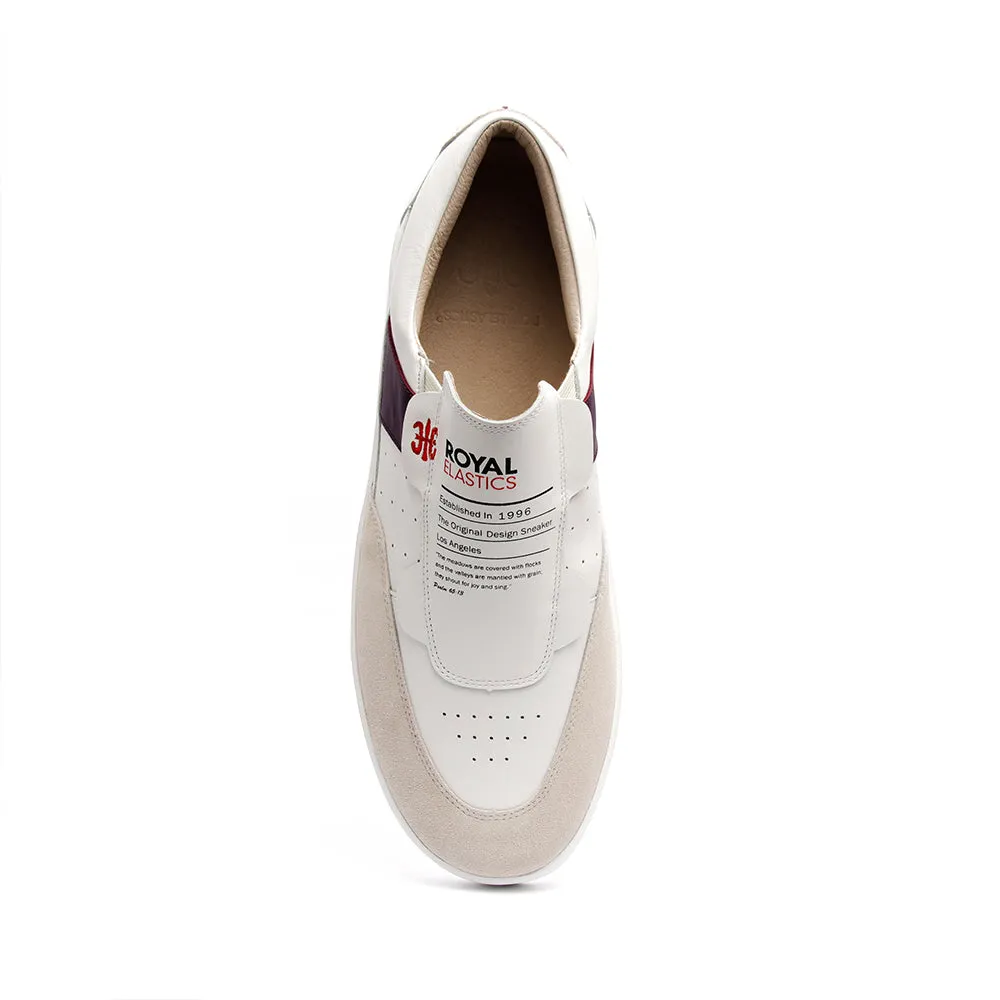 Women's Pastor White Purple Leather Sneakers 91891-006